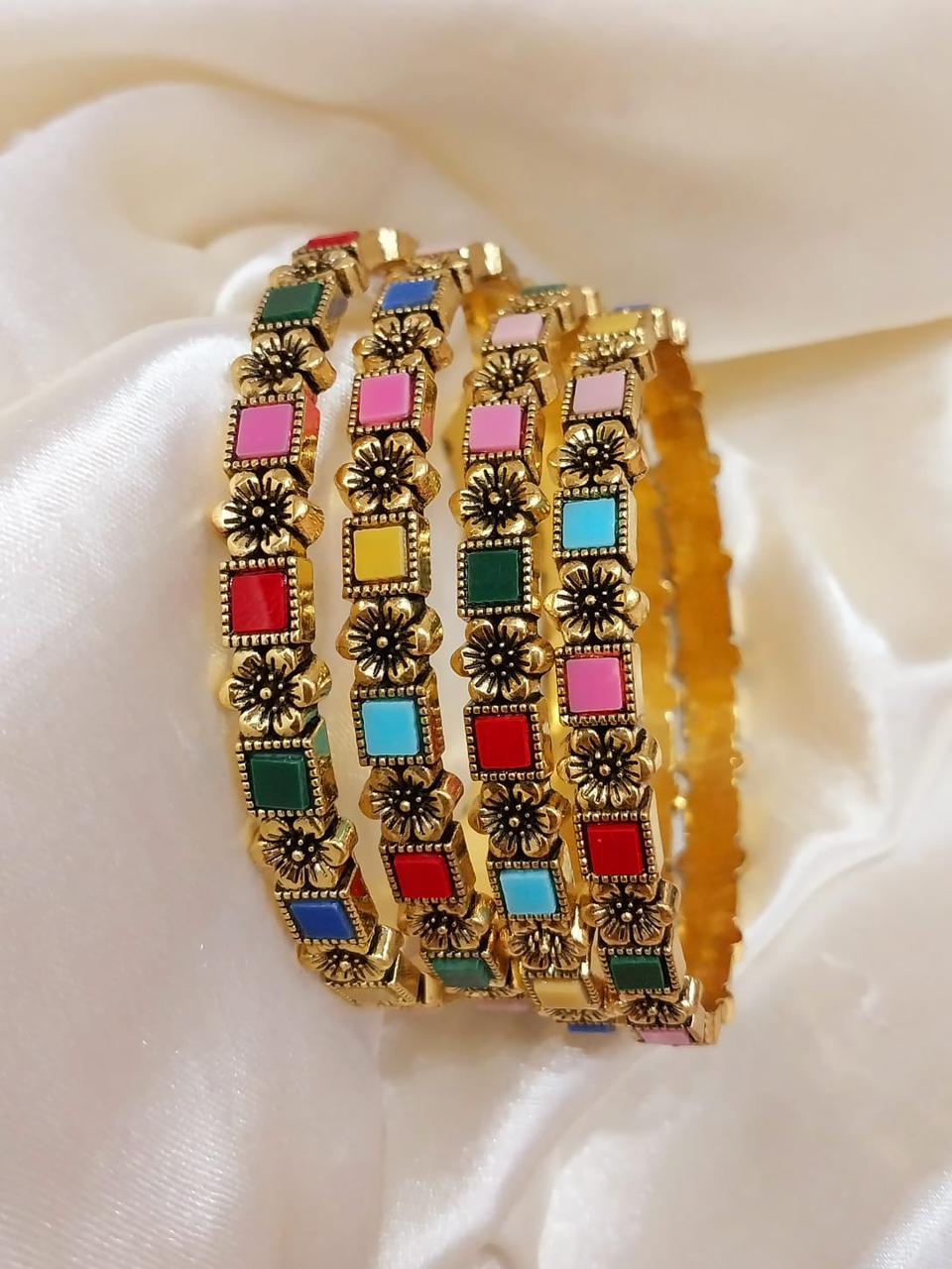 Colourful Stone Bangles